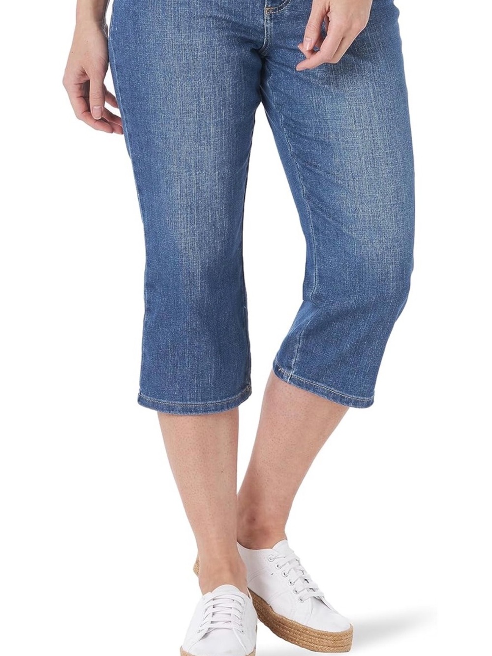 Lee Medium Women's Crop Jeans - Blue
